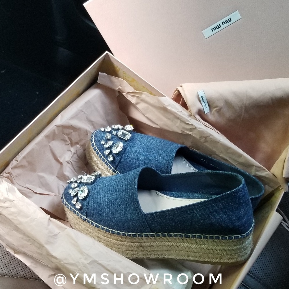 Miu Miu Denim Espadrilles - Picture 2 of 7